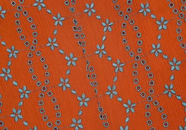 ヴァレンティノVALENTINO BOUTIQUE シルクフラワー刺繍ドレープネックノースリーブ オレンジ6 K-128910_009