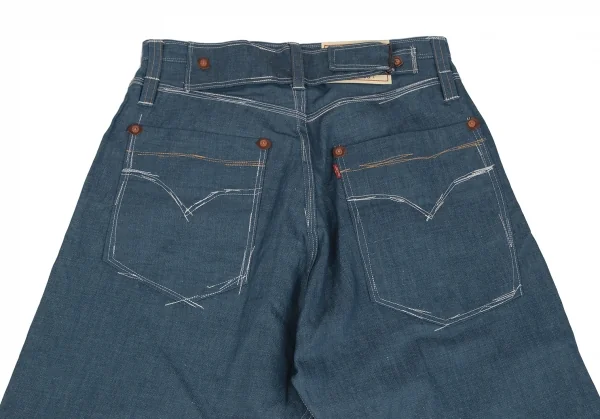 ジュンヤワタナベ マン コムデギャルソン×リーバイスJUNYA WATANABE MAN COMME des GARCONS×Levi's コットンリネン樹皮加工デニムパンツ 青他M K-128936_010