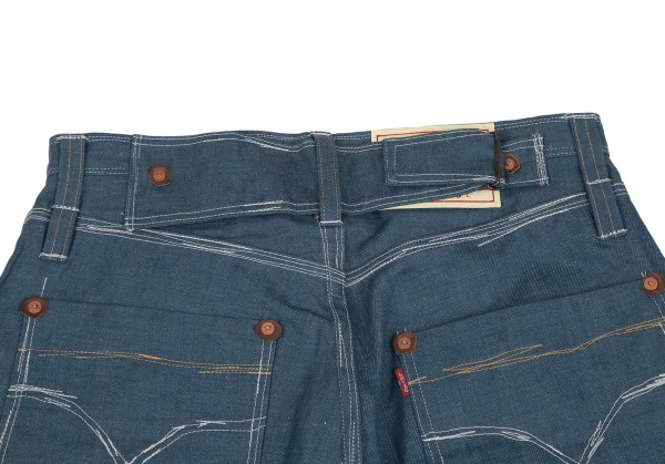 ジュンヤワタナベ マン コムデギャルソン×リーバイスJUNYA WATANABE MAN COMME des GARCONS×Levi's コットンリネン樹皮加工デニムパンツ 青他M K-128936_012