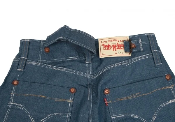 ジュンヤワタナベ マン コムデギャルソン×リーバイスJUNYA WATANABE MAN COMME des GARCONS×Levi's コットンリネン樹皮加工デニムパンツ 青他M K-128936_013