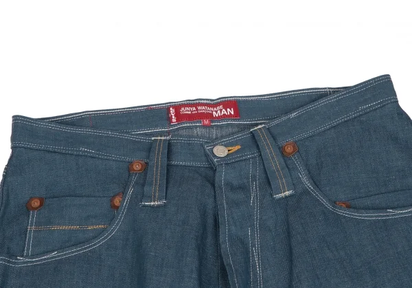 ジュンヤワタナベ マン コムデギャルソン×リーバイスJUNYA WATANABE MAN COMME des GARCONS×Levi's コットンリネン樹皮加工デニムパンツ 青他M K-128936_003