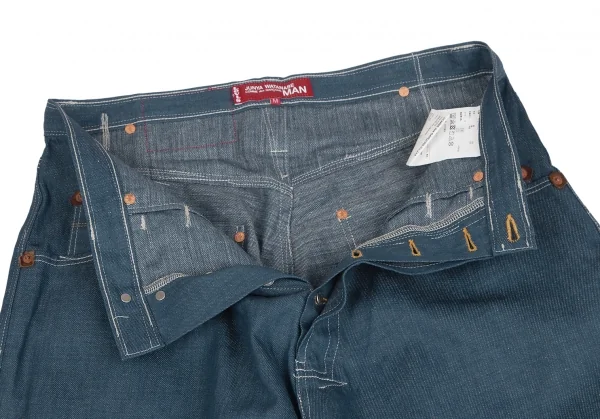 ジュンヤワタナベ マン コムデギャルソン×リーバイスJUNYA WATANABE MAN COMME des GARCONS×Levi's コットンリネン樹皮加工デニムパンツ 青他M K-128936_004