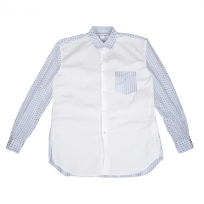 COMME des GARCONS SHIRT Stripe Switching Long Sleeve Shirt