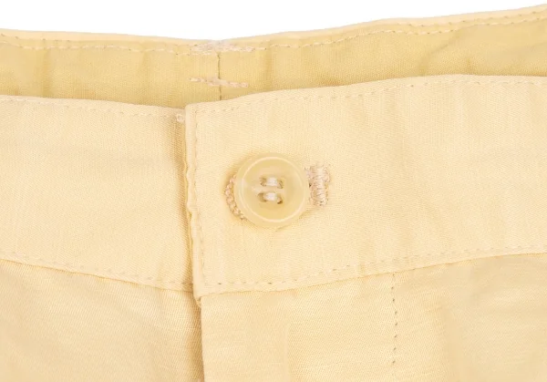 パパスPapas リネンシルクドロストパンツ 黄色L K-128956_006