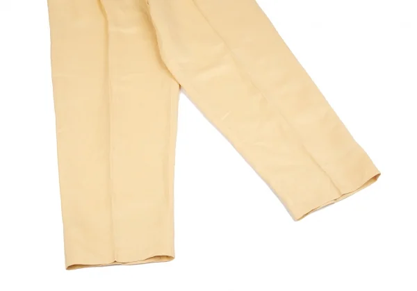 パパスPapas リネンシルクドロストパンツ 黄色L K-128956_008