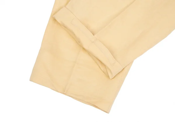 パパスPapas リネンシルクドロストパンツ 黄色L K-128956_009