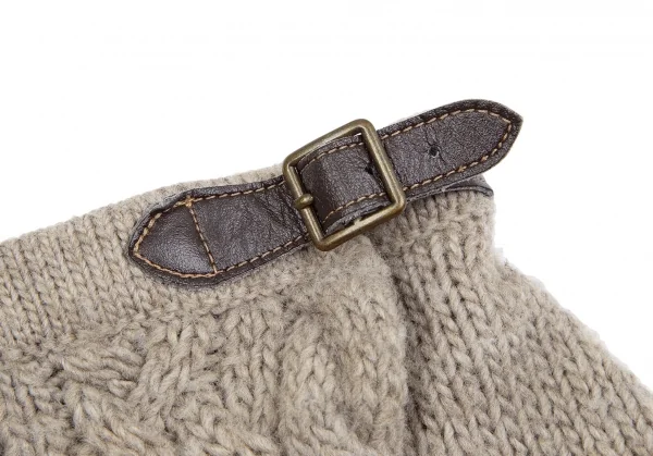 ジャンポールゴルチエJean Paul GAULTIER ウールアクリルベルテッドラップニットスカート モカ40 K-128960_004