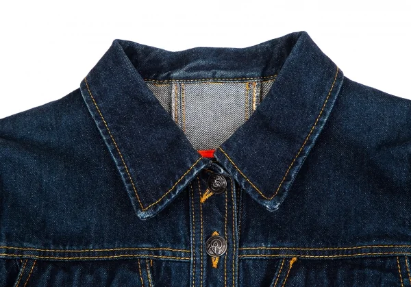 クリスチャンラクロワバザールCHRISTIAN LACROIX BAZAR バックレースアップワッペンデニムジャケット インディゴ38 K-128962_004