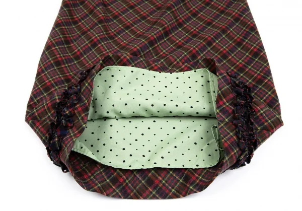 モスキーノ チープアンドシックMOSCHINO cheap&chic コサージュ装飾チェック切替ノースリーブワンピース マルチ38 K-128965_010