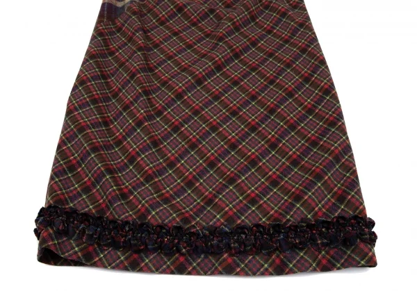 モスキーノ チープアンドシックMOSCHINO cheap&chic コサージュ装飾チェック切替ノースリーブワンピース マルチ38 K-128965_007