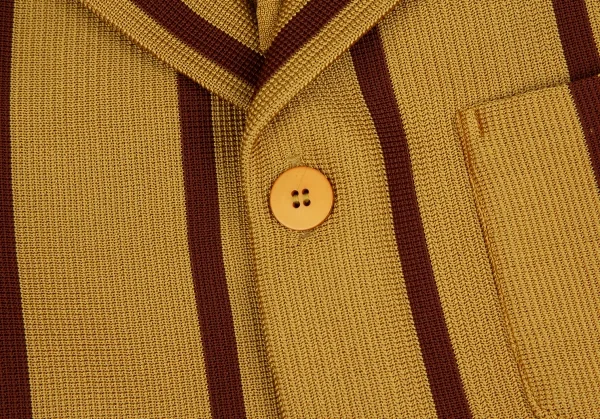 イッセイミヤケISSEY MIYAKEポリストライプニットセットアップ マスタードM K-128975_005