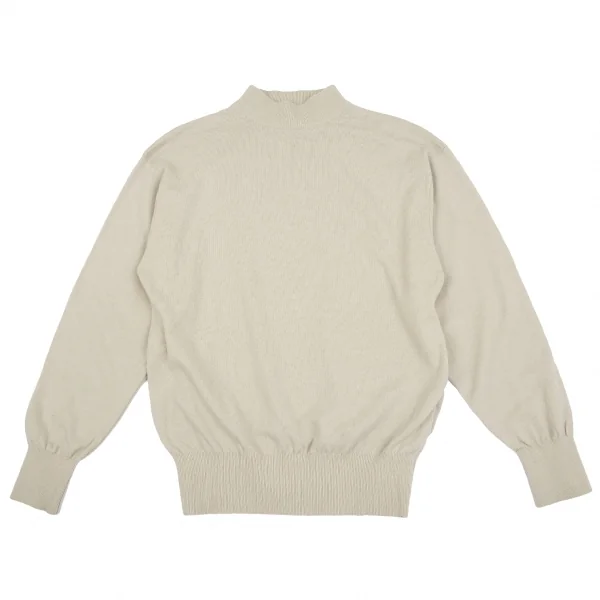 コムデギャルソンオムCOMME des GARCONS HOMME ウールナイロンモックネックニット ベージュM位 K-128979_001