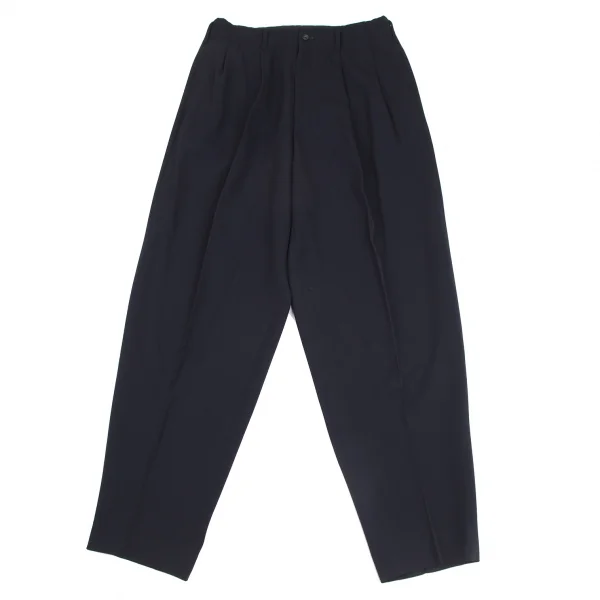 Yohji Yamamoto POUR HOMME Wool Gabardine Tapered Pants Navy M K-128998_001