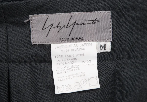 Yohji Yamamoto POUR HOMME Wool Gabardine Tapered Pants K-128998_011