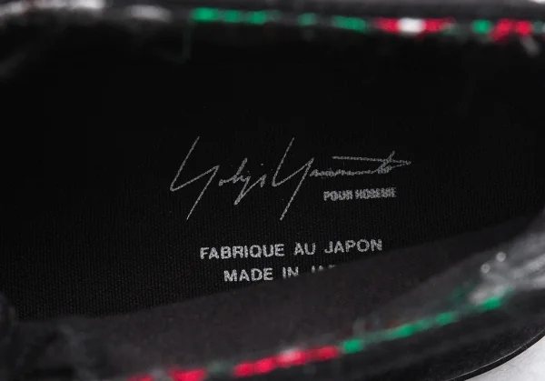 ヨウジヤマモトプールオムYohji Yamamoto POUR HOMME フラワーエンブロイダリースニーカー 黒L(28cm位) K-129010_012