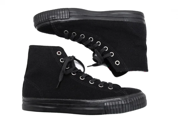 ヨウジヤマモトプールオムYohji Yamamoto POUR HOMME フラワーエンブロイダリースニーカー 黒L(28cm位) K-129010_003