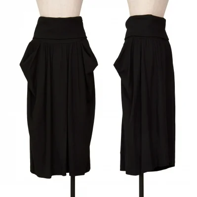 ISSEY MIYAKE Folded Gather Wool Knit Skirt
