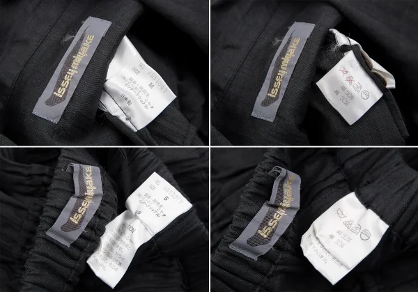 イッセイミヤケISSEY MIYAKE コットンリネン変形デザインセットアップ 黒M・S K-129075_020