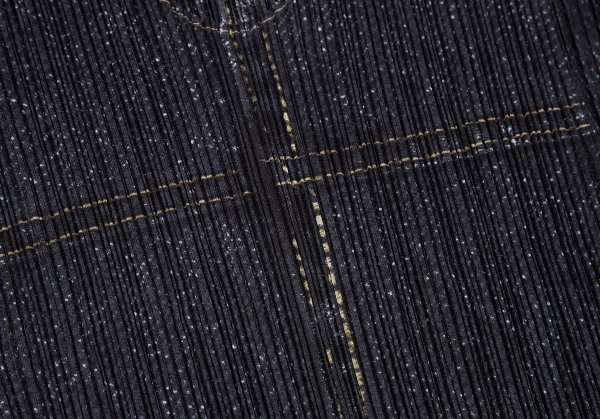 プリーツプリーズPLEATS PLEASE デニム転写プリントプリーツTシャツ インディゴM位 K-129085_009