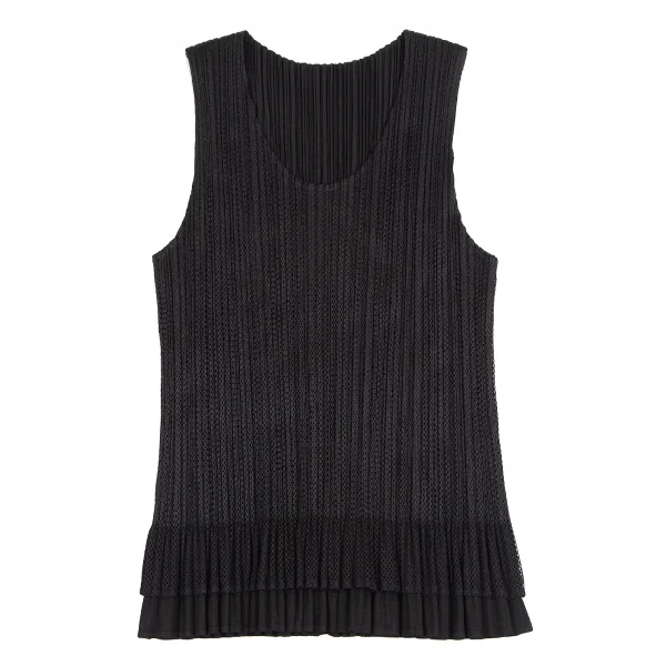 PLEATS PLEASE Mesh Layered Tank Top & Skirt K-129091_003