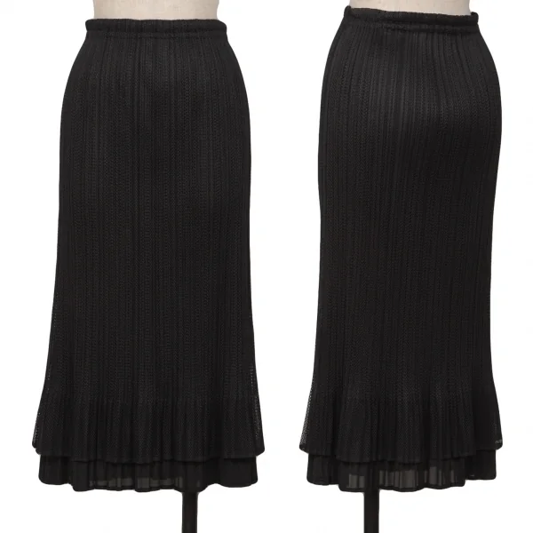 PLEATS PLEASE Mesh Layered Tank Top & Skirt K-129091_011