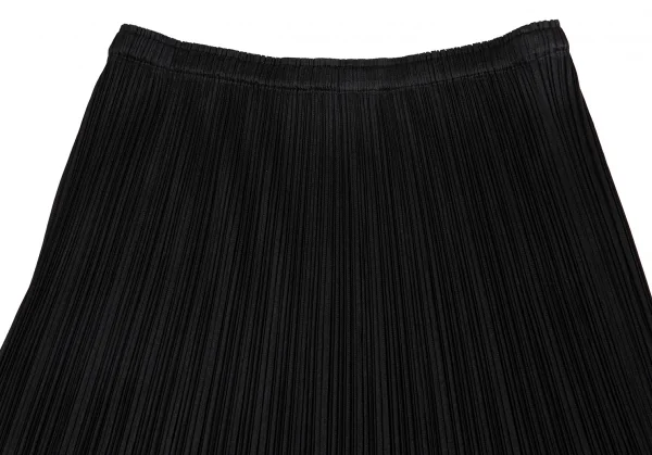 プリーツプリーズPLEATS PLEASE 裾異素材切替プリーツセットアップ 黒4・3 K-129094_012