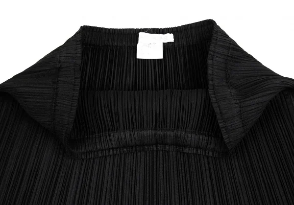 プリーツプリーズPLEATS PLEASE 裾異素材切替プリーツセットアップ 黒4・3 K-129094_013