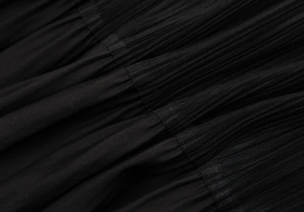 プリーツプリーズPLEATS PLEASE 裾異素材切替プリーツセットアップ 黒4・3 K-129094_018