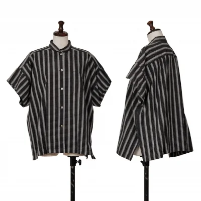 ISSEY MIYAKE Cotton Checker Short Sleeve Shirt