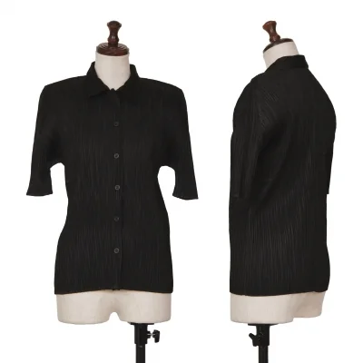 PLEATS PLEASE Pleated Short Sleeve Shirt