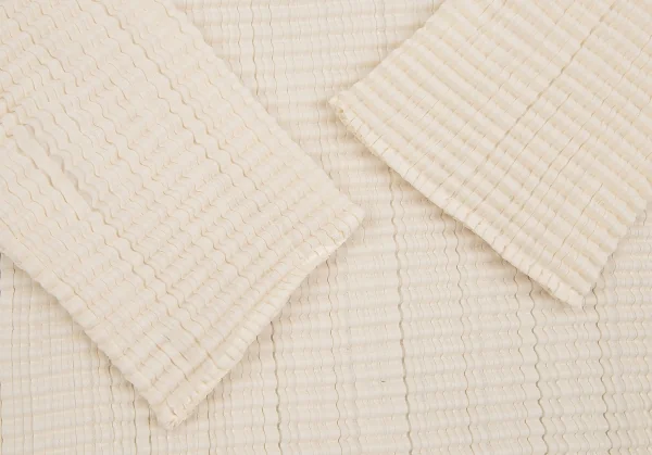 イッセイミヤケISSEY MIYAKE PLEATS (T.) ストレッチプリーツハイネックカットソー クリーム3 K-129129_006