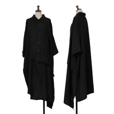 Y's Button Design Long Shirt Dress