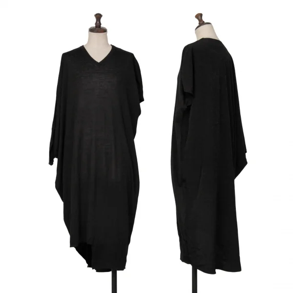 Y's Back Switching Knit Tunic Black 2 K-129138_001