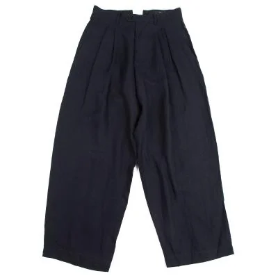 Y's Linen Wide Dropped Crotch Pants