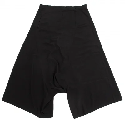 Y's Triacetate Poly Wide Dropped Crotch Pants