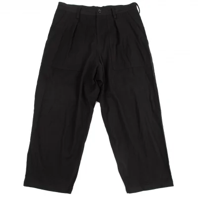 Y's Cotton Rayon Pocket Design Dropped Crotch Pants