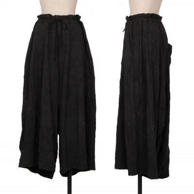 Y's Wrinkle Poly Cotton Dropped Crotch Pants
