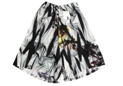 Y's Graphic Printed Wide Dropped Crotch Pants