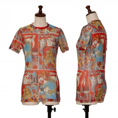 Jean Paul GAULTIER PARIS Comic Printed Mesh T Shirt