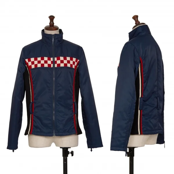 JPG by GAULTIER Check Switching Nylon Jacket Navy 40 K-129186_001