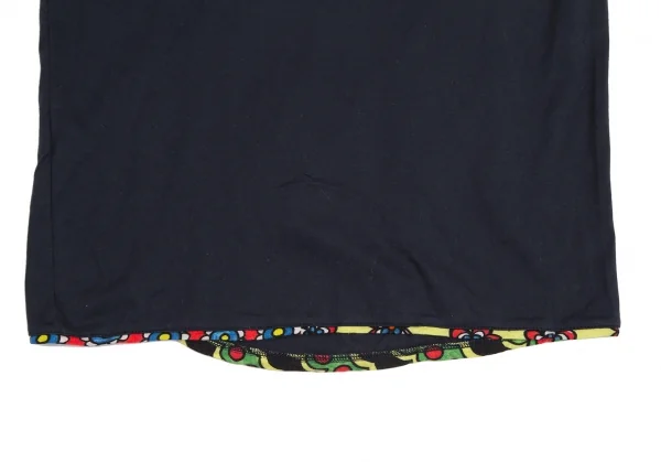 ツモリチサトTSUMORI CHISATO フラワーイラストパイピングカットソー 紺2 K-129392_012