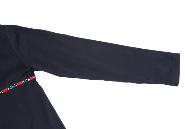 ツモリチサトTSUMORI CHISATO フラワーイラストパイピングカットソー 紺2 K-129392_005