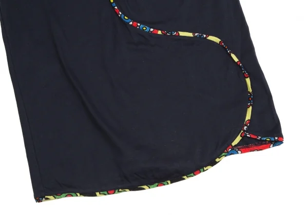 ツモリチサトTSUMORI CHISATO フラワーイラストパイピングカットソー 紺2 K-129392_008