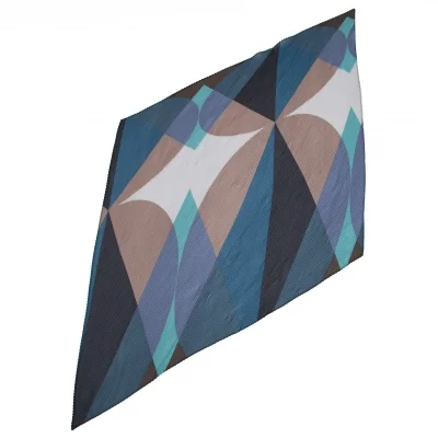 ISSEY MIYAKE me Geometric Print Pleated Diamond Stole