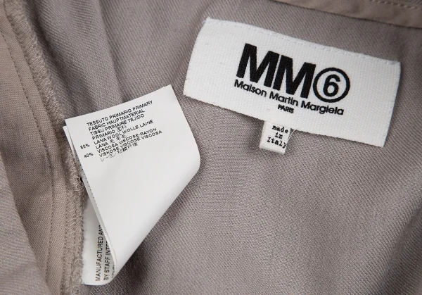エムエム 6 メゾン マルジェラMM6 MAISON MARGIELA ウールレーヨンタックショーツ グレー40 K-129409_020