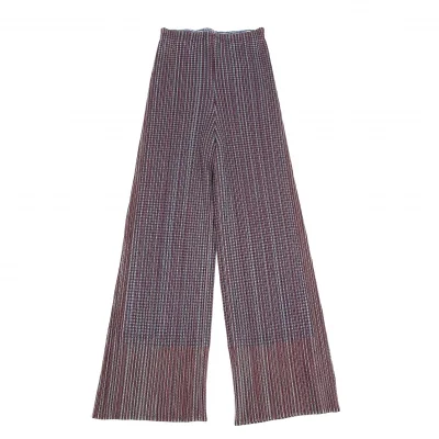 PLEATS PLEASE Mesh Layered Check Pants