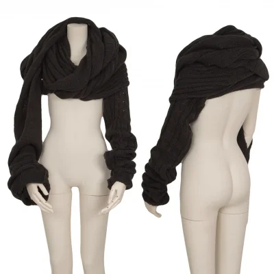 Yohji Yamamoto FEMME Long Stole Design Knit Bolero