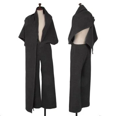 Yohji Yamamoto FEMME Stole Design Wool Wide Pants