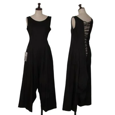 Yohji Yamamoto FEMME Back Lace up Cotton Overalls