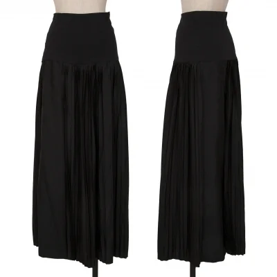 Yohji Yamamoto FEMME Cupra Silk Pleated Long Skirt